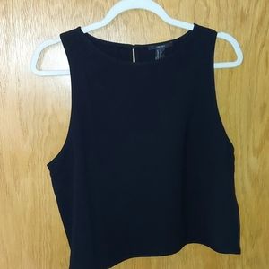 Forever 21, Black crop top, Large